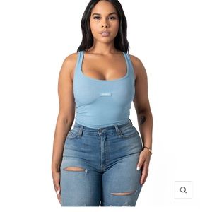 Milano De Rouge CROP RIBBED TANK